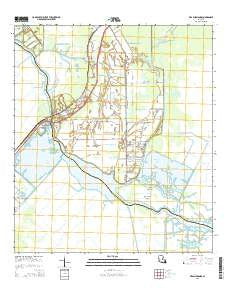 Des Allemands Louisiana Current topographic map, 1:24000 scale, 7.5 X 7.5 Minute, Year 2015