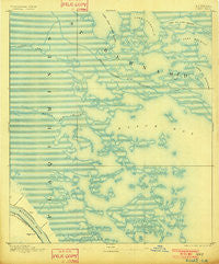 Dime Louisiana Historical topographic map, 1:62500 scale, 15 X 15 Minute, Year 1893
