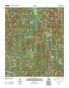 Dodson Louisiana Historical topographic map, 1:24000 scale, 7.5 X 7.5 Minute, Year 2012