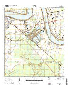 Donaldsonville Louisiana Current topographic map, 1:24000 scale, 7.5 X 7.5 Minute, Year 2015