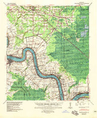 Donaldsonville Louisiana Historical topographic map, 1:62500 scale, 15 X 15 Minute, Year 1939