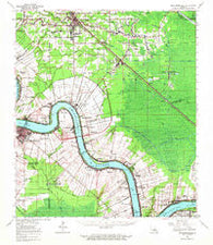 Donaldsonville Louisiana Historical topographic map, 1:62500 scale, 15 X 15 Minute, Year 1962