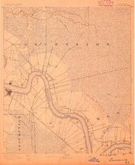 Donaldsonville Louisiana Historical topographic map, 1:62500 scale, 15 X 15 Minute, Year 1892