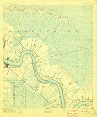 Donaldsonville Louisiana Historical topographic map, 1:62500 scale, 15 X 15 Minute, Year 1892