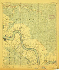 Donaldsonville Louisiana Historical topographic map, 1:62500 scale, 15 X 15 Minute, Year 1892