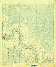 Donaldsonville Louisiana Historical topographic map, 1:62500 scale, 15 X 15 Minute, Year 1892
