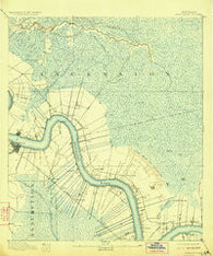 Donaldsonville Louisiana Historical topographic map, 1:62500 scale, 15 X 15 Minute, Year 1892