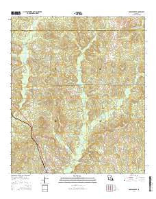 Dowden Creek Louisiana Current topographic map, 1:24000 scale, 7.5 X 7.5 Minute, Year 2015