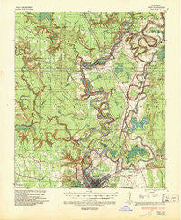 Drew Louisiana Historical topographic map, 1:62500 scale, 15 X 15 Minute, Year 1935