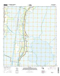 Dulac Louisiana Current topographic map, 1:24000 scale, 7.5 X 7.5 Minute, Year 2015