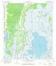 Dulac Louisiana Historical topographic map, 1:24000 scale, 7.5 X 7.5 Minute, Year 1964