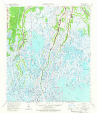 Dulac Louisiana Historical topographic map, 1:62500 scale, 15 X 15 Minute, Year 1964