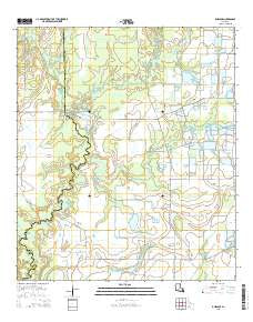 Duralde Louisiana Current topographic map, 1:24000 scale, 7.5 X 7.5 Minute, Year 2015