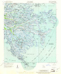 East Delta Louisiana Historical topographic map, 1:62500 scale, 15 X 15 Minute, Year 1958