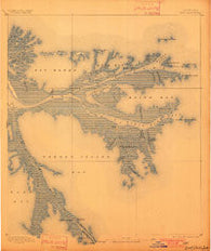 East Delta Louisiana Historical topographic map, 1:62500 scale, 15 X 15 Minute, Year 1893