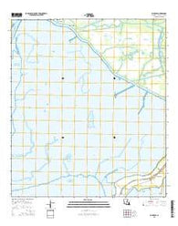 Ellerslie Louisiana Current topographic map, 1:24000 scale, 7.5 X 7.5 Minute, Year 2015
