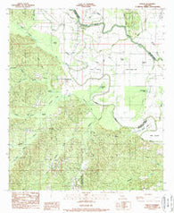 Evelyn Louisiana Historical topographic map, 1:24000 scale, 7.5 X 7.5 Minute, Year 1989