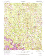 Farmerville Louisiana Historical topographic map, 1:62500 scale, 15 X 15 Minute, Year 1952