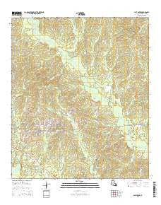 Flat Creek Louisiana Current topographic map, 1:24000 scale, 7.5 X 7.5 Minute, Year 2015