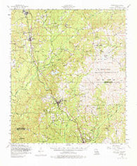 Florien Louisiana Historical topographic map, 1:62500 scale, 15 X 15 Minute, Year 1954