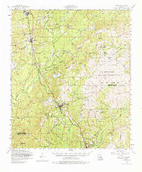 Florien Louisiana Historical topographic map, 1:62500 scale, 15 X 15 Minute, Year 1954