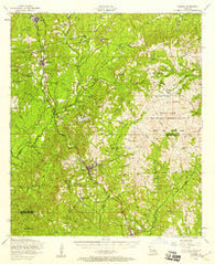 Florien Louisiana Historical topographic map, 1:62500 scale, 15 X 15 Minute, Year 1954