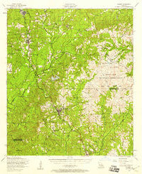 Florien Louisiana Historical topographic map, 1:62500 scale, 15 X 15 Minute, Year 1954