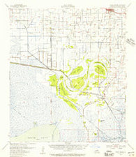 Forked Island Louisiana Historical topographic map, 1:62500 scale, 15 X 15 Minute, Year 1955