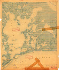 Fort Livingston Louisiana Historical topographic map, 1:62500 scale, 15 X 15 Minute, Year 1893