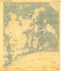 Fort Livingston Louisiana Historical topographic map, 1:62500 scale, 15 X 15 Minute, Year 1893