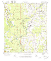 Fort Necessity Louisiana Historical topographic map, 1:62500 scale, 15 X 15 Minute, Year 1958