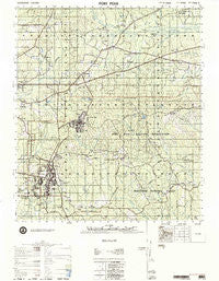 Fort Polk Louisiana Historical topographic map, 1:50000 scale, 15 X 15 Minute, Year 1977