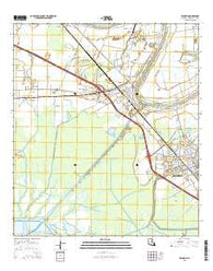 Franklin Louisiana Current topographic map, 1:24000 scale, 7.5 X 7.5 Minute, Year 2015