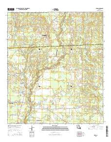 Fred Louisiana Current topographic map, 1:24000 scale, 7.5 X 7.5 Minute, Year 2015