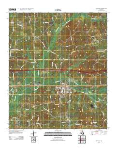 Gibsland Louisiana Historical topographic map, 1:24000 scale, 7.5 X 7.5 Minute, Year 2012