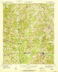 Gibsland Louisiana Historical topographic map, 1:62500 scale, 15 X 15 Minute, Year 1950