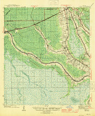 Gibson Louisiana Historical topographic map, 1:62500 scale, 15 X 15 Minute, Year 1944