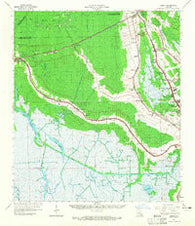 Gibson Louisiana Historical topographic map, 1:62500 scale, 15 X 15 Minute, Year 1964