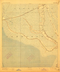 Gibson Louisiana Historical topographic map, 1:62500 scale, 15 X 15 Minute, Year 1892