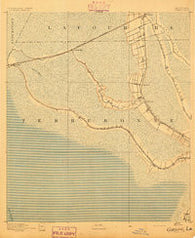 Gibson Louisiana Historical topographic map, 1:62500 scale, 15 X 15 Minute, Year 1892