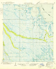 Golden Meadow Farms Louisiana Historical topographic map, 1:31680 scale, 7.5 X 7.5 Minute, Year 1950