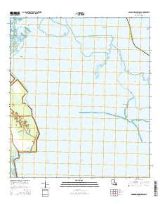 Golden Meadow Farms Louisiana Current topographic map, 1:24000 scale, 7.5 X 7.5 Minute, Year 2015