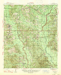 Goldonna Louisiana Historical topographic map, 1:62500 scale, 15 X 15 Minute, Year 1947