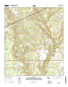 Gordon Louisiana Current topographic map, 1:24000 scale, 7.5 X 7.5 Minute, Year 2015
