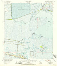 Grand Lake West Louisiana Historical topographic map, 1:62500 scale, 15 X 15 Minute, Year 1955