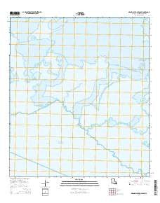 Grand Bayou du Large Louisiana Current topographic map, 1:24000 scale, 7.5 X 7.5 Minute, Year 2015