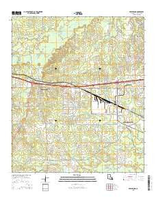 Greenwood Louisiana Current topographic map, 1:24000 scale, 7.5 X 7.5 Minute, Year 2015