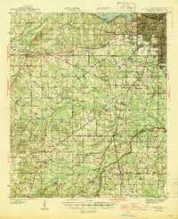 Greenwood Louisiana Historical topographic map, 1:62500 scale, 15 X 15 Minute, Year 1945