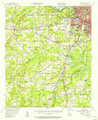 Greenwood Louisiana Historical topographic map, 1:62500 scale, 15 X 15 Minute, Year 1955