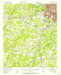 Greenwood Louisiana Historical topographic map, 1:62500 scale, 15 X 15 Minute, Year 1955